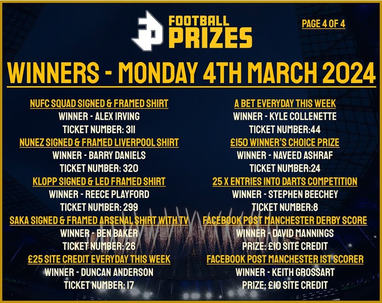 Monday 4th March 4