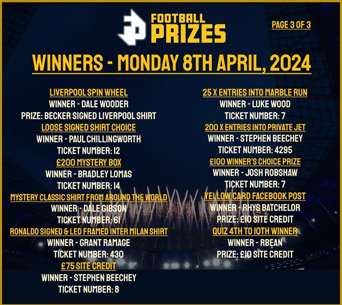 Monday 8th April 3