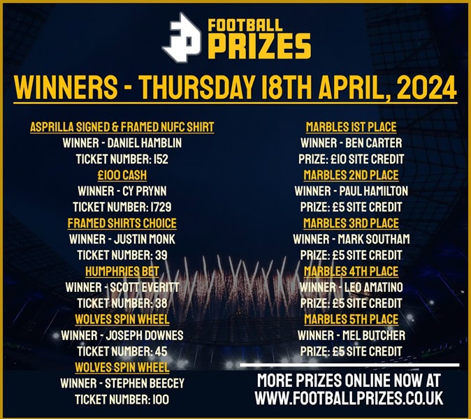 THURSDAY 18TH APRIL 2024