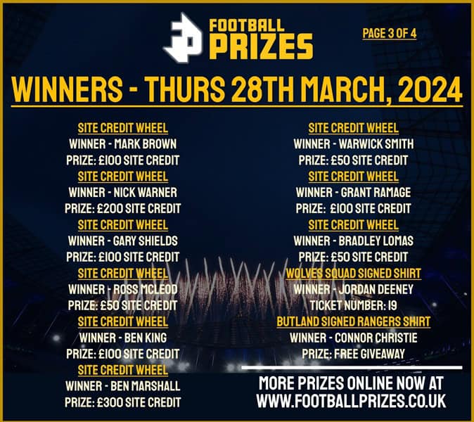 Thursday 28th March 3