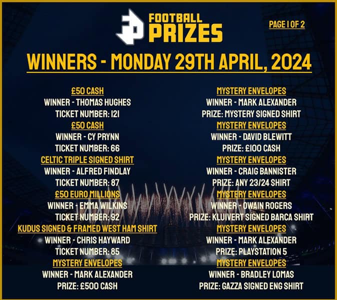 EVENING Monday 29th April 1