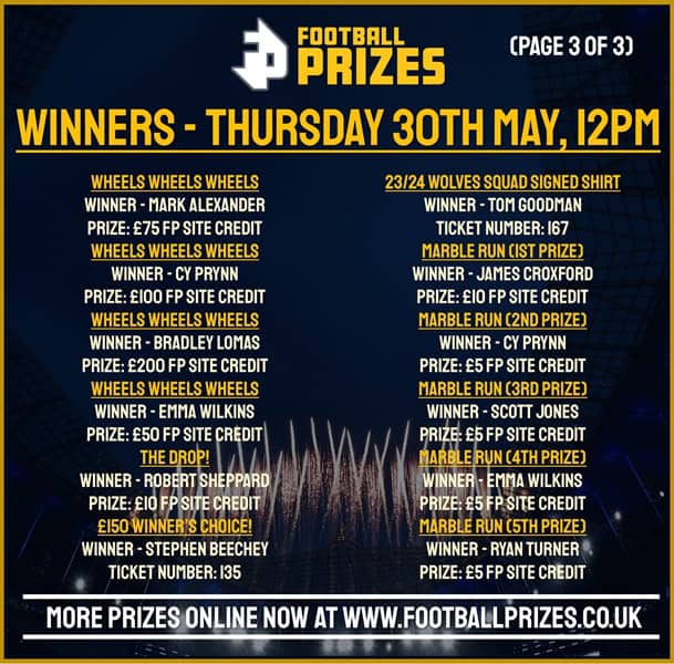 THURSDAY 30TH MAY 3