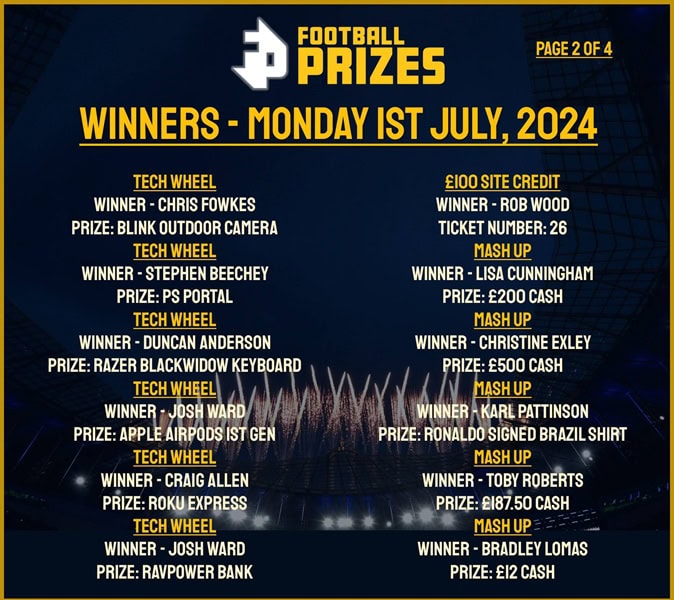 MONDAY 1ST JULY 2
