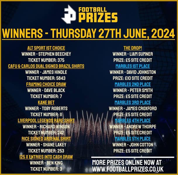 THURSDAY 27TH JUNE