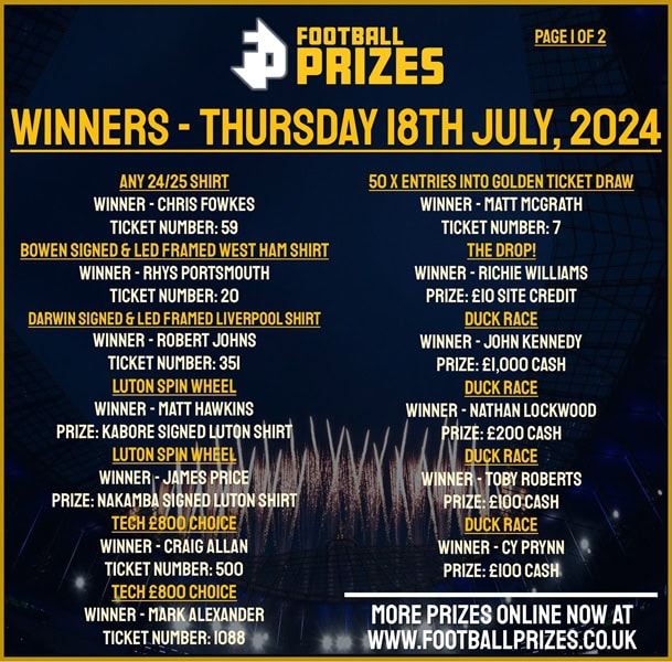 Thursday 18th July 1