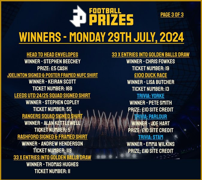 Monday 29th July 3
