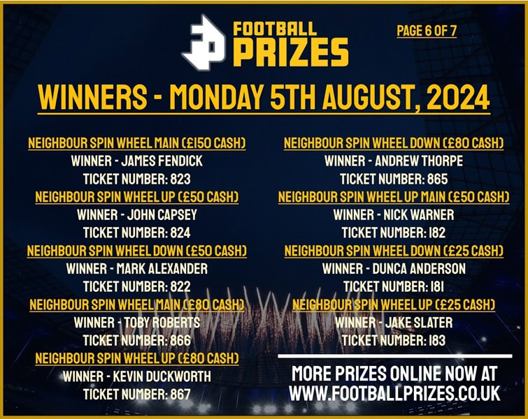 Monday 5th August 6