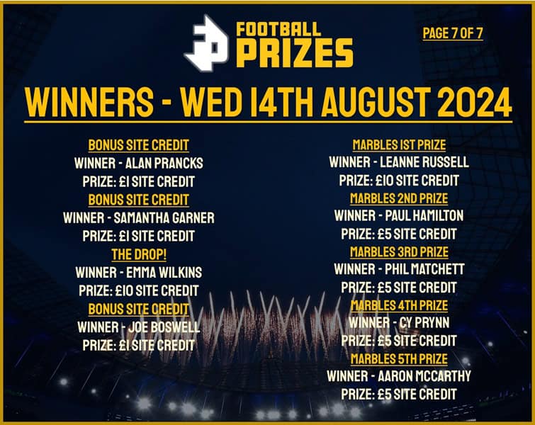 Wednesday 14th August 7