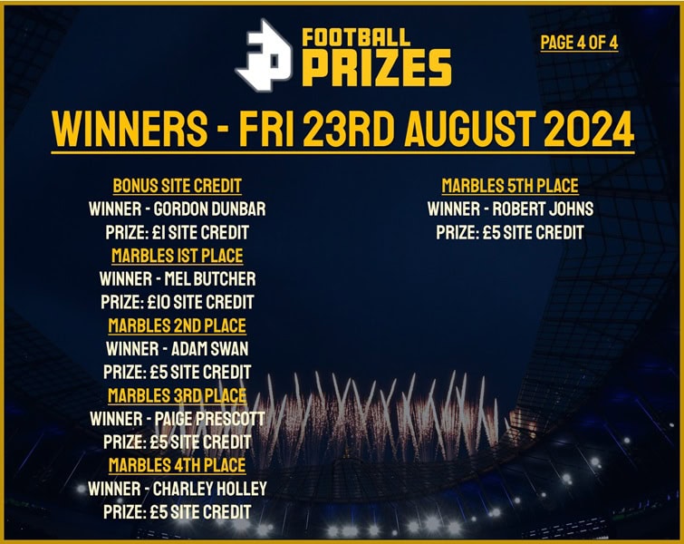 Friday 23rd August 4
