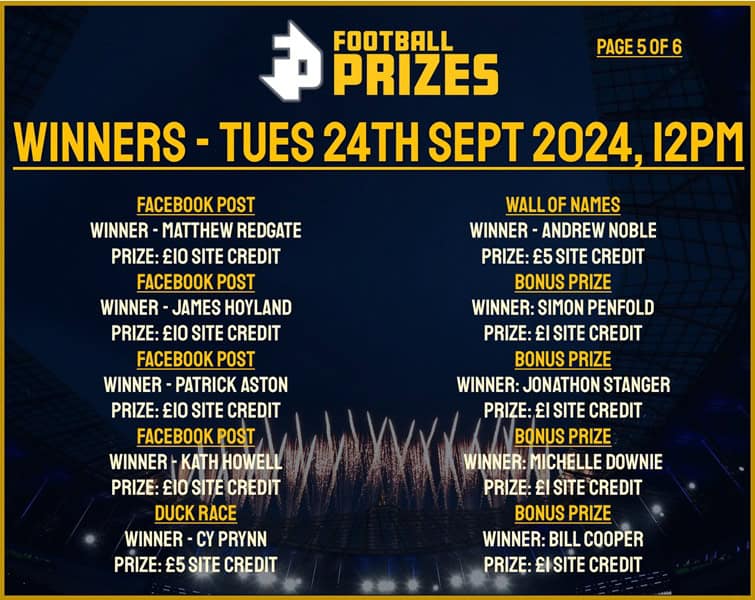 Tuesday 24th September 5
