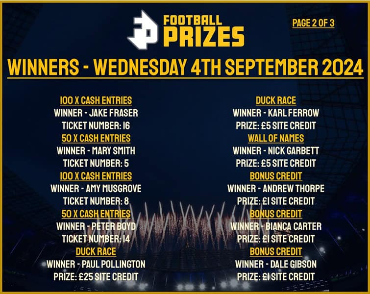 Wednesday 4th September 2