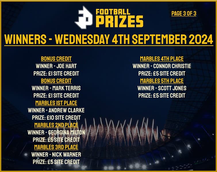 Wednesday 4th September 3