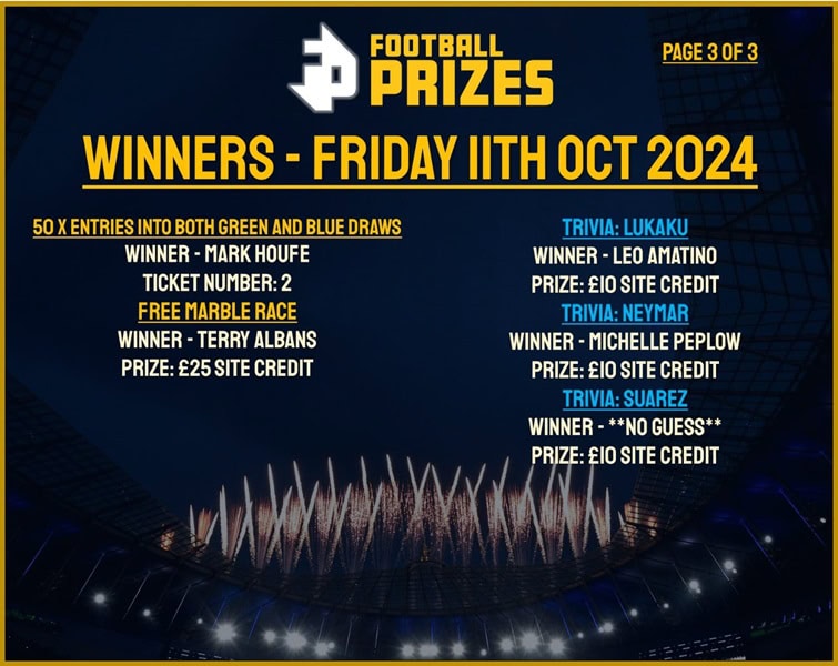 Friday 11th October 3