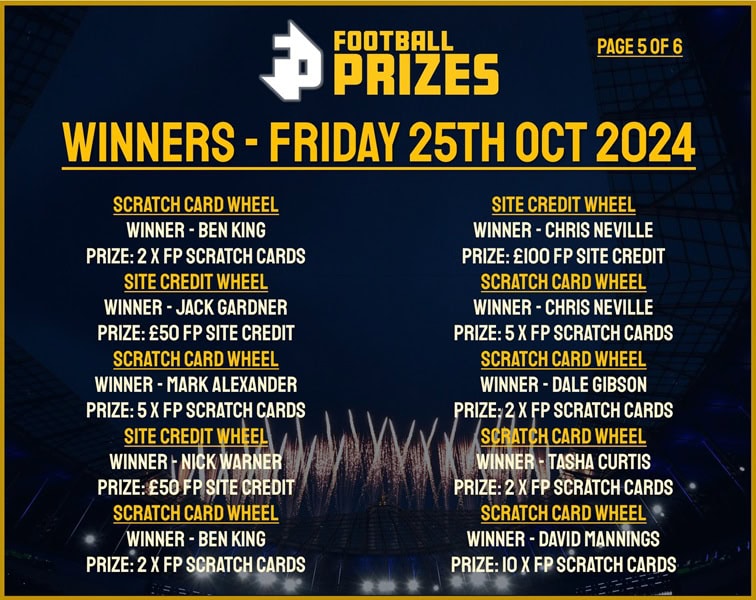Friday 25th October 5
