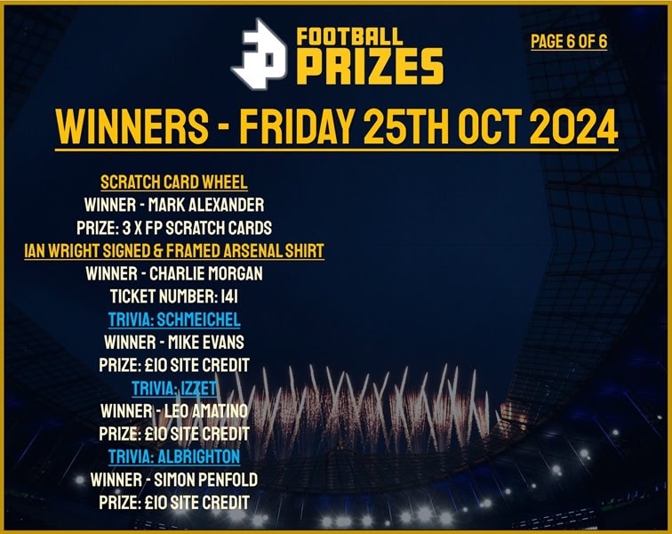 Friday 25th October 6