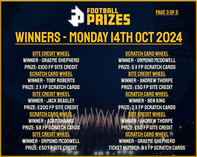 Monday 14th October 3