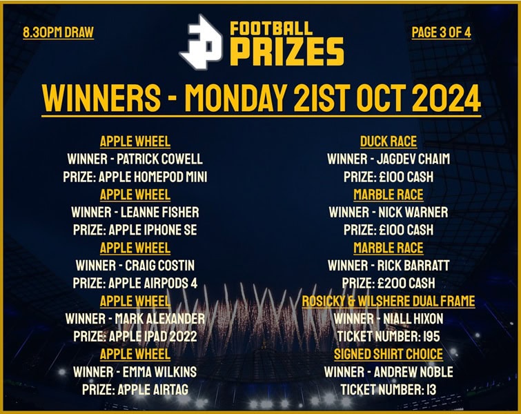 Monday 21st October EVENING 3