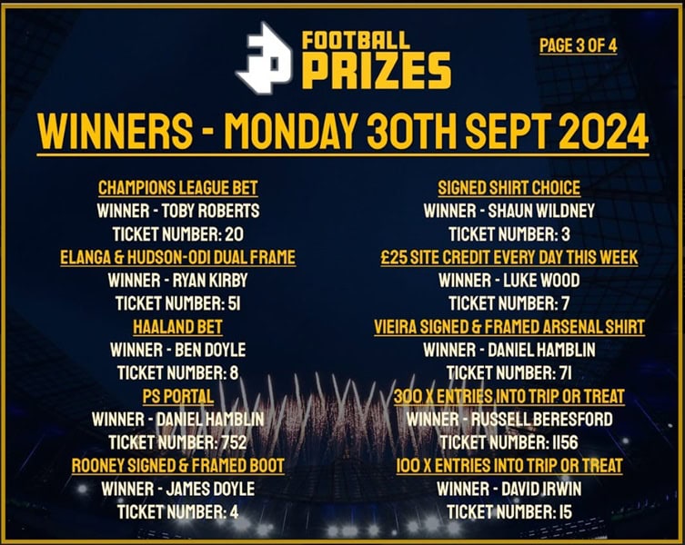 Monday 30th September 3