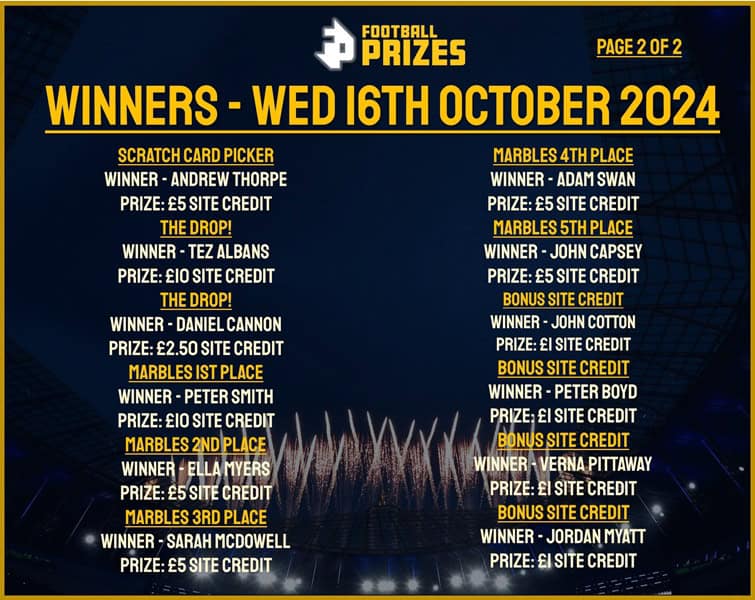 Wednesday 16th October 2