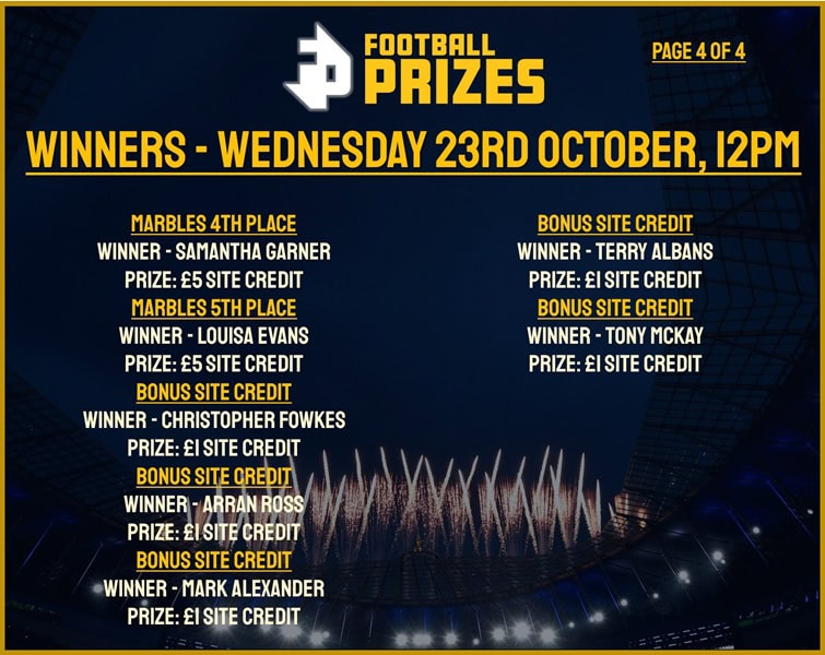 Wednesday 23rd October 4