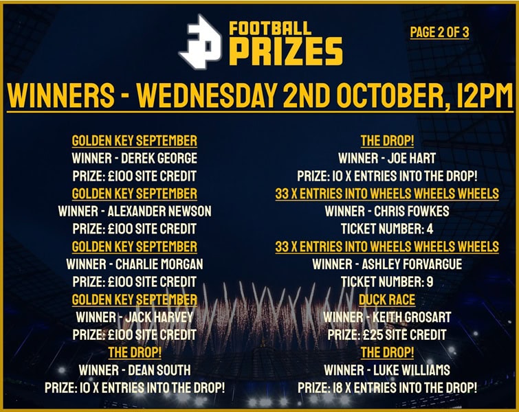 Wednesday 2nd October 2