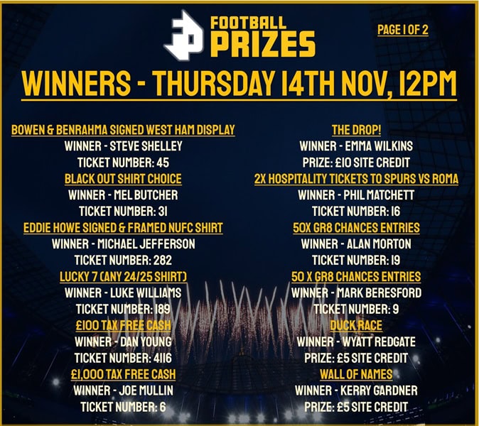 Thursday 14th November 1