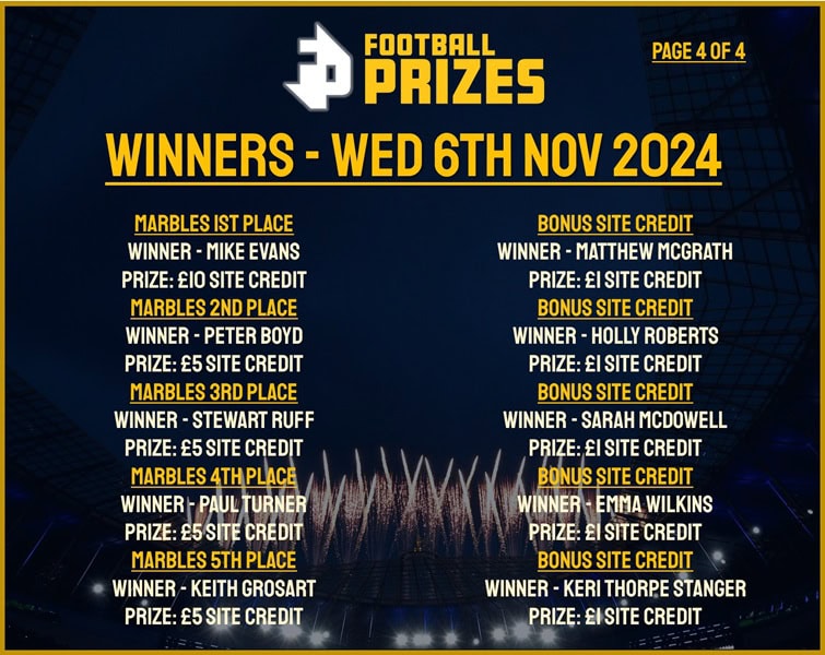 Wednesday 6th November 4