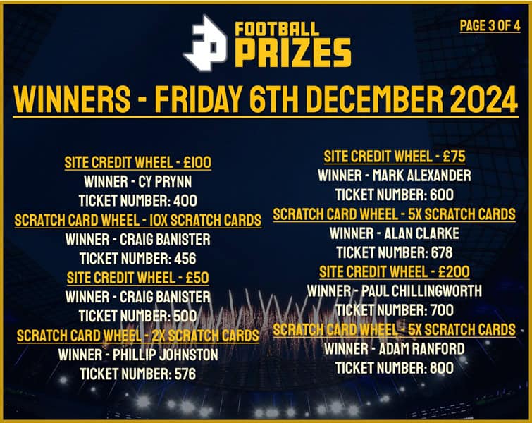 Friday 6th December 3