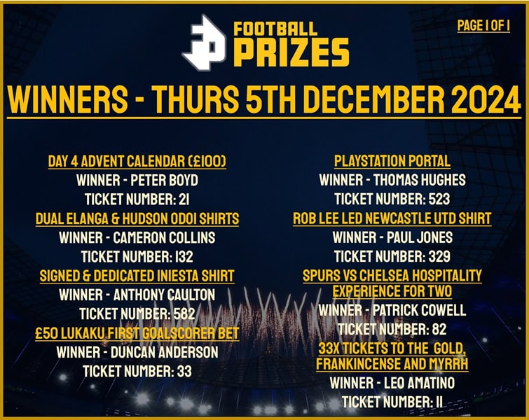 Thursday 5th December 1