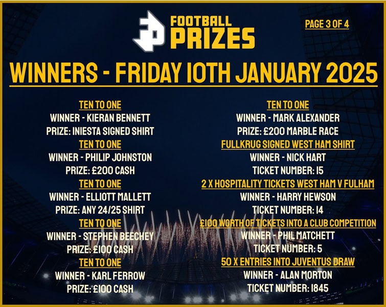 Friday 10th January 3