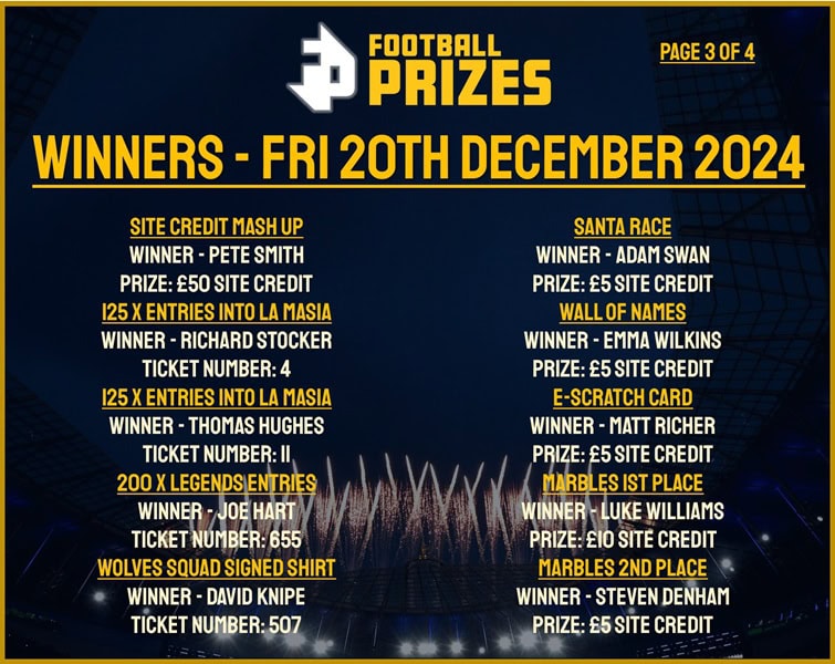 Friday 20th December 3