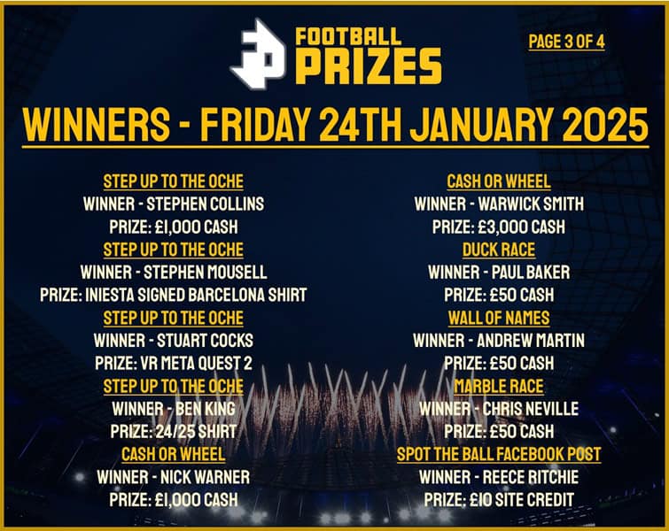 Friday 24th January Evening 8.30 3
