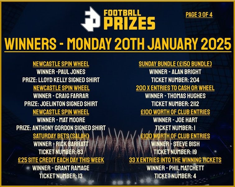 Monday 20th January 3