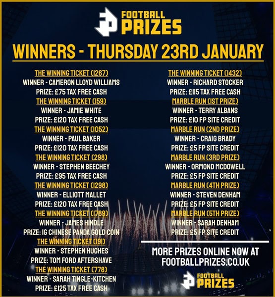 Thursday 23rd January 1