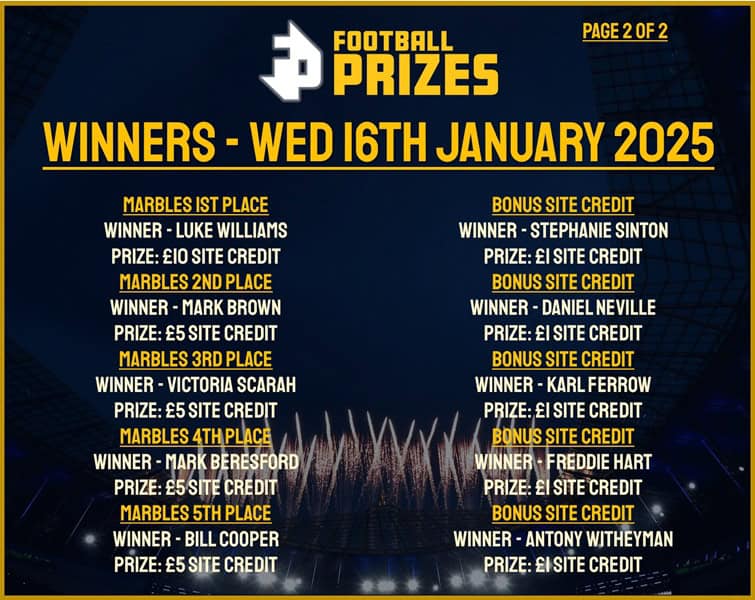 Wednesday 16th January 2