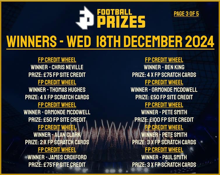 Wednesday 18th December 3