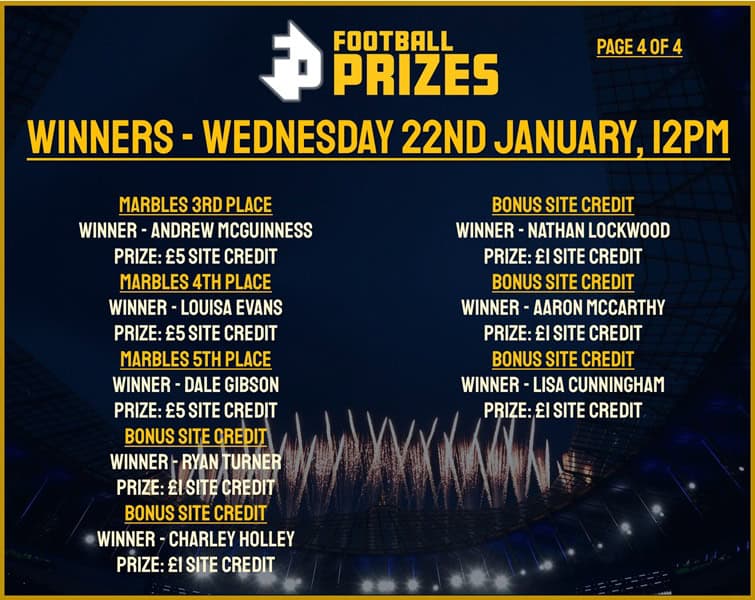 Wednesday 22nd January 4