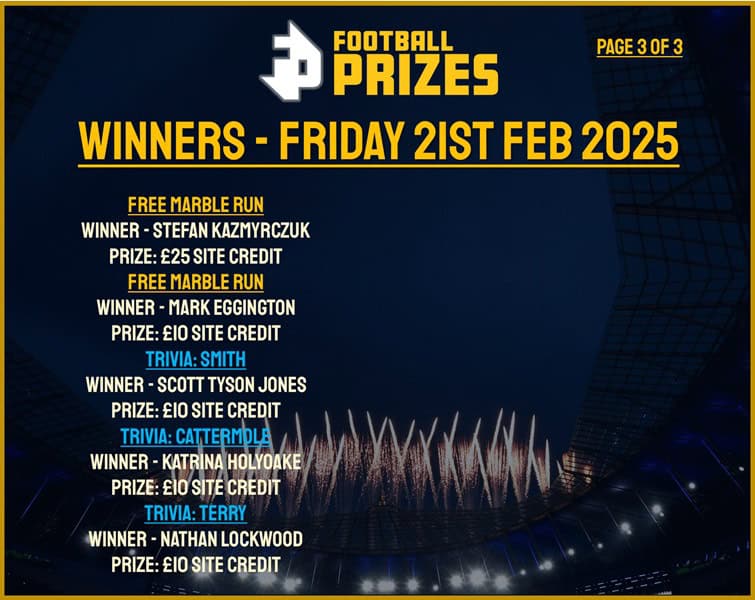 Friday 21st February 3