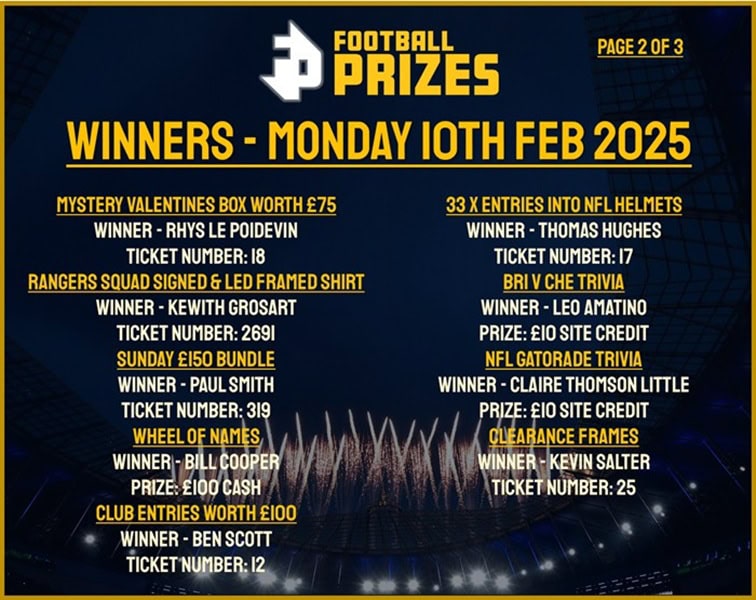 Monday 10th February 2