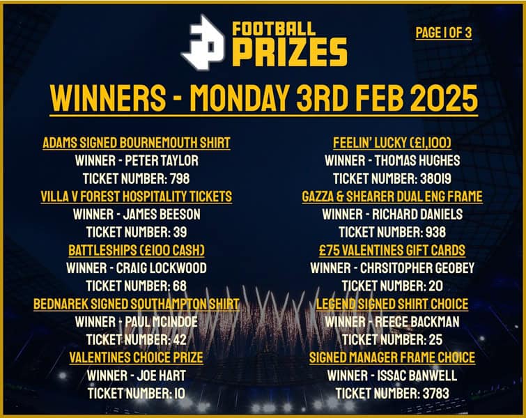 Monday 3rd Feb 1