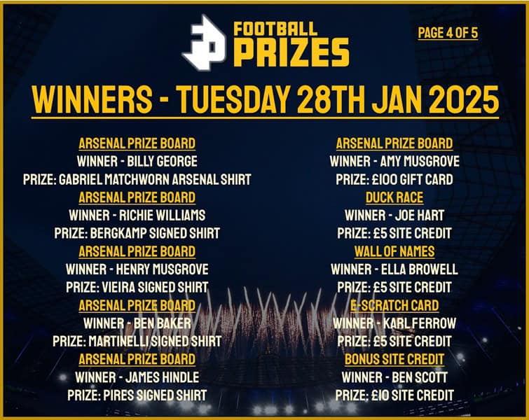 Tuesday 28th January 4
